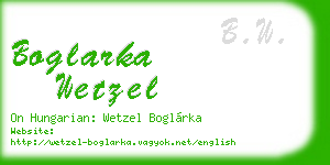 boglarka wetzel business card
